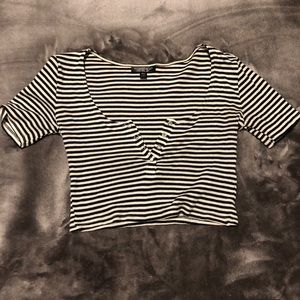 Top Shop Striped Crop Top